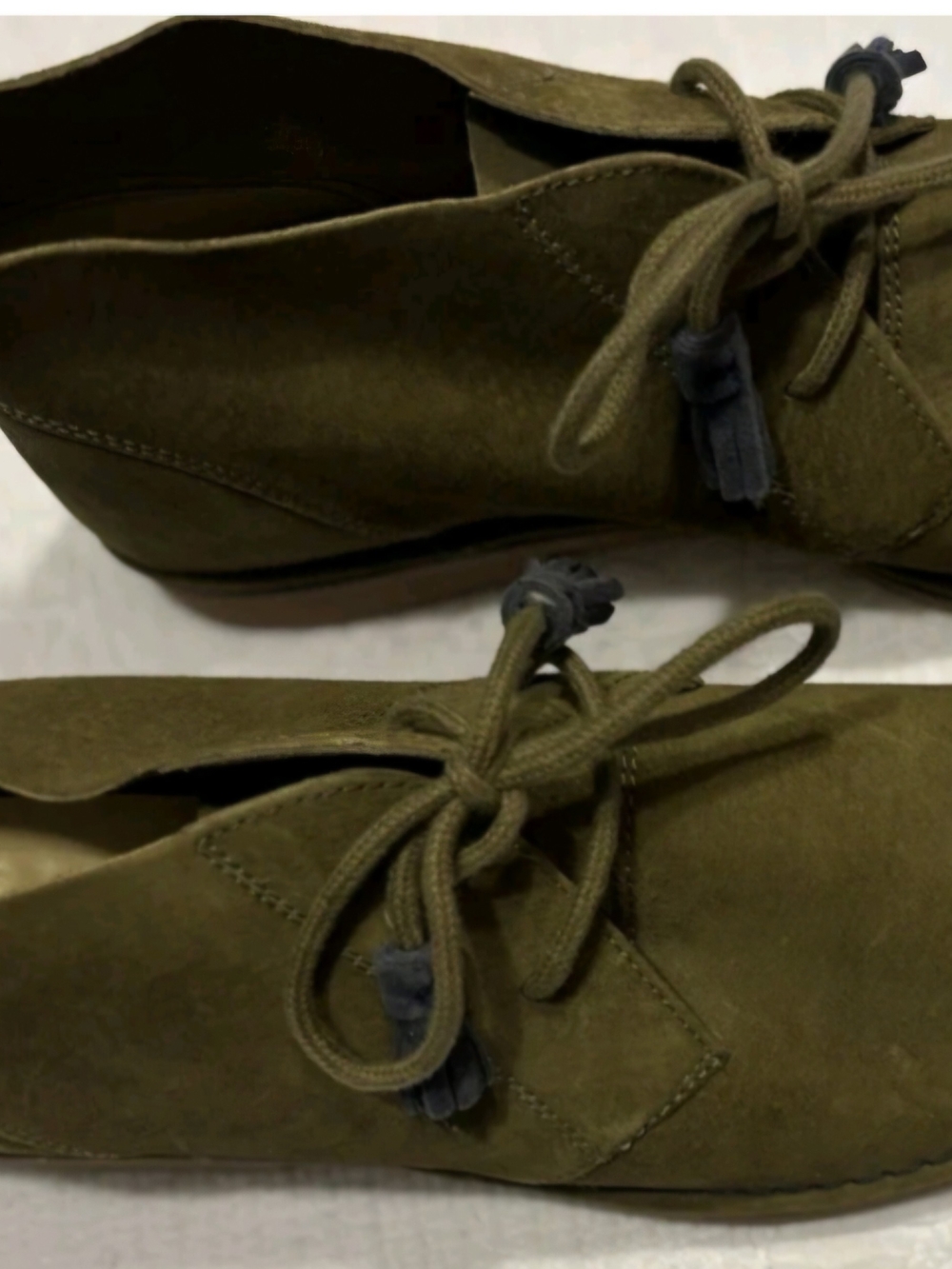 Women's Hush Puppies Olive Suede Lace-Up Shoes